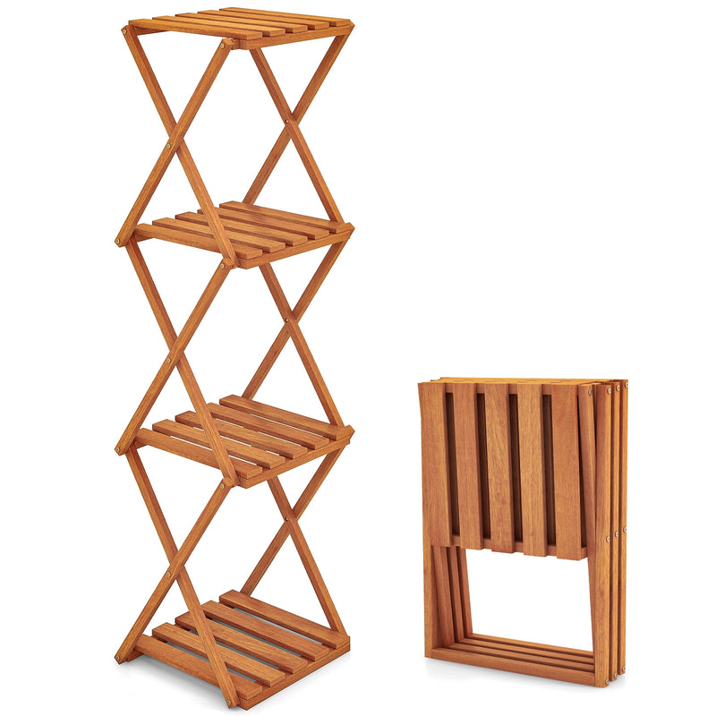 4-Tier Folding Plant Rack and Free Standing Shoe Rack