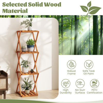 4-Tier Folding Plant Rack and Free Standing Shoe Rack