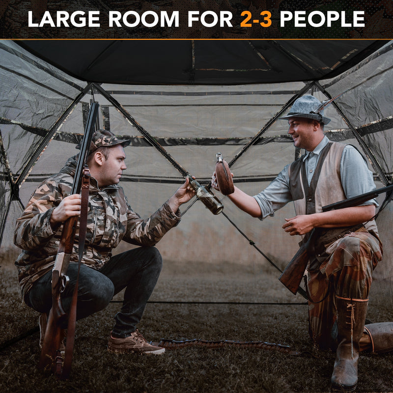 5-IN-1 Detachable Hunting Blind for 2-3 People with Skylight