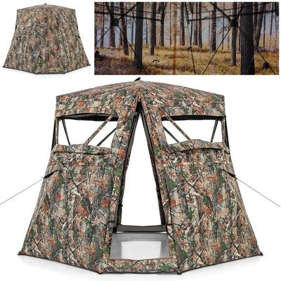 360° One Way See Through Ground Hunting Blind for Deer and Turkey Hunting