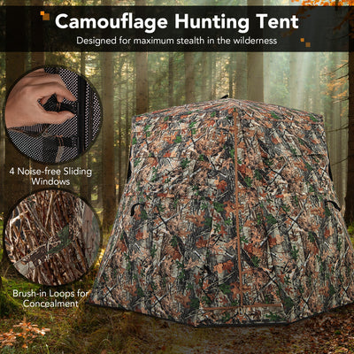 360° One Way See Through Ground Hunting Blind for Deer and Turkey Hunting