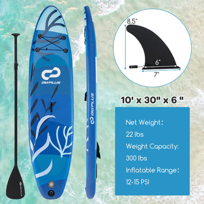 Inflatable Stand Up Paddle Board Sup Board with Premium SUP Accessories-S