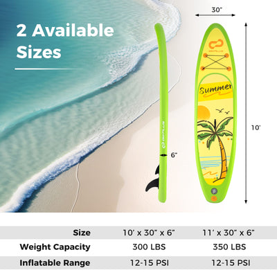 Inflatable Stand up Paddle Board iSUP Board Accessories with 3 Fins-S