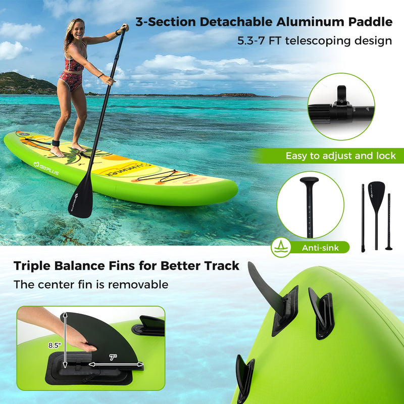 Inflatable Stand up Paddle Board iSUP Board Accessories with 3 Fins-S