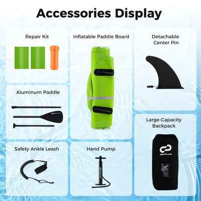 Inflatable Stand up Paddle Board iSUP Board Accessories with 3 Fins-S