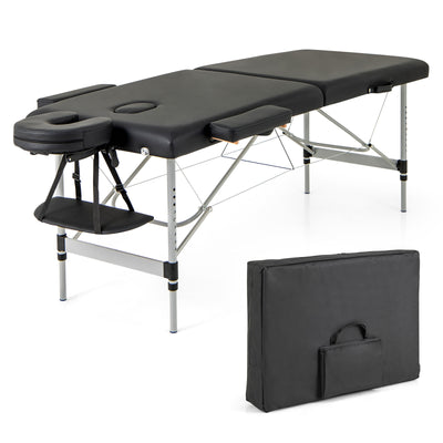 84 Inches Professional Massage Lash Bed with Carrying Bag-Black