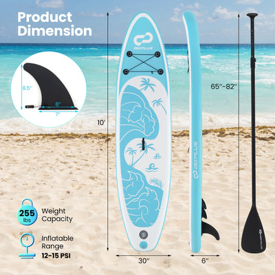 10/11 Feet Inflatable Stand Up Paddle Board with Premium SUP Accessories-S