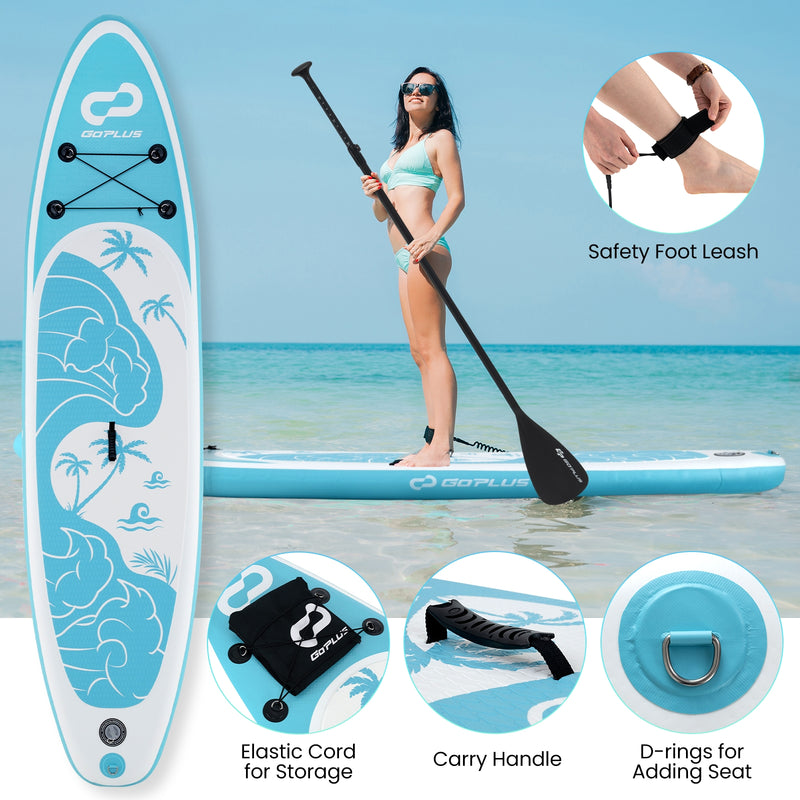 10/11 Feet Inflatable Stand Up Paddle Board with Premium SUP Accessories-L