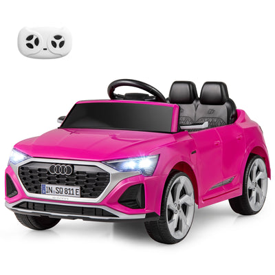 12V Kids Ride on Car Licensed Audi SQ8 with Remote Control and 3 Speeds-Pink