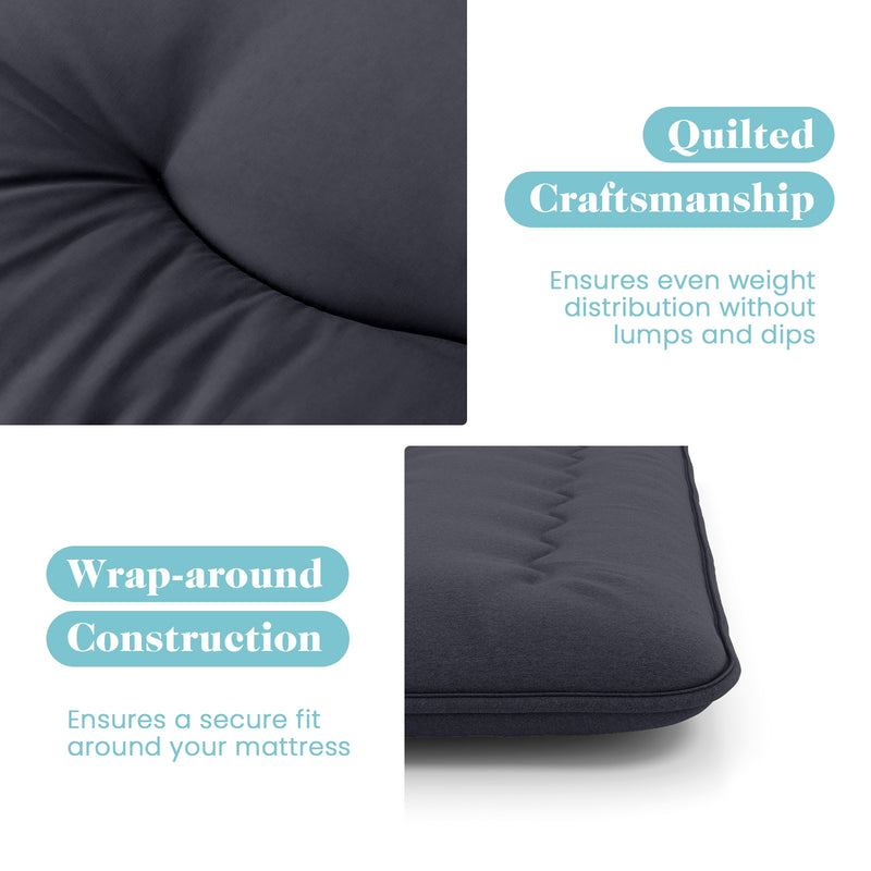 Futon Mattress with Washable Cover and Foldable Mat-Queen Size