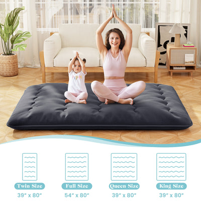 Futon Mattress with Washable Cover and Foldable Mat-Queen Size