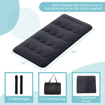 Futon Mattress with Washable Cover and Foldable Mat-Twin Size