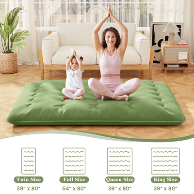 Floor Mattress with Washable Cover and Carry Bag-Queen Size