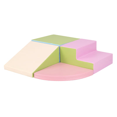 4-Piece Climb and Crawl Foam Block Play Set for Infant Baby-Pink