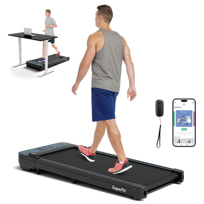 Walking Pad with 300 lbs Weight Capacity and Remote Control for Home-Black