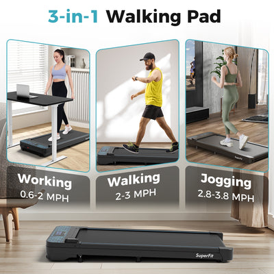 Walking Pad with 300 lbs Weight Capacity and Remote Control for Home-Black