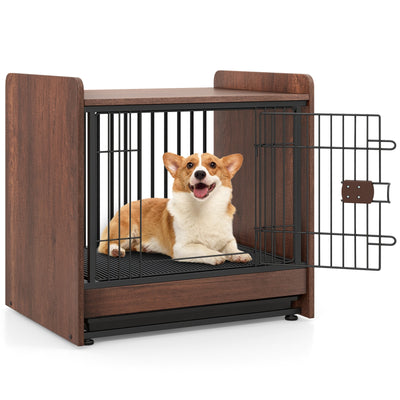 Dog Crate Indoor Dog Cage with Removable Tray and Lockable Door