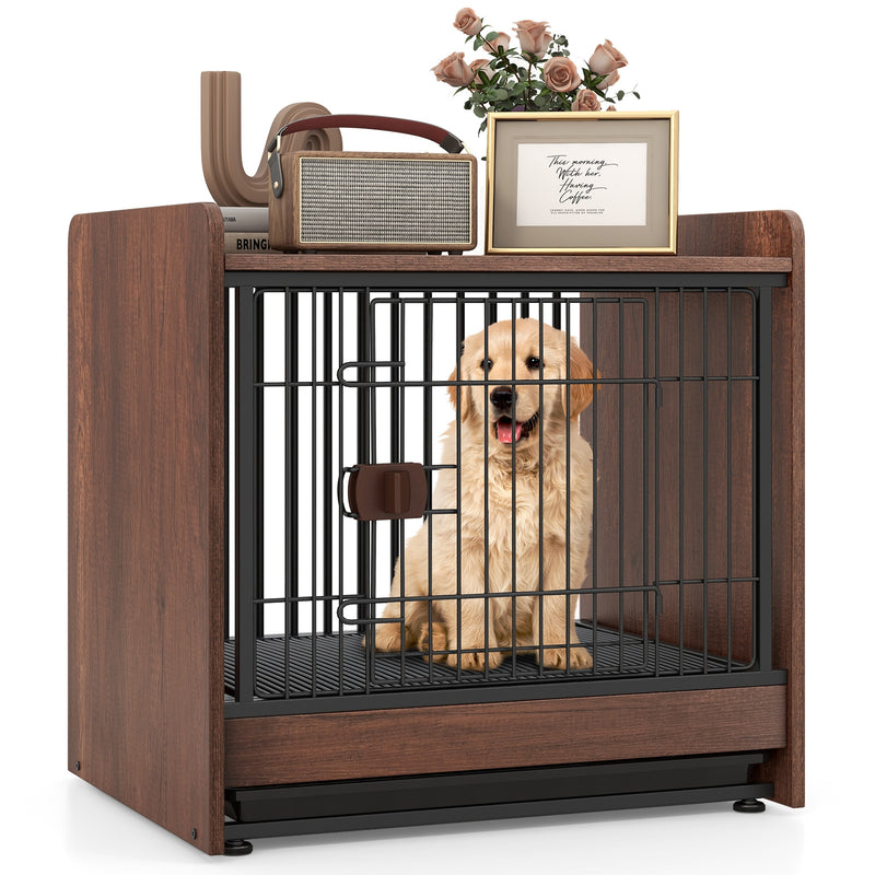 Dog Crate Indoor Dog Cage with Removable Tray and Lockable Door