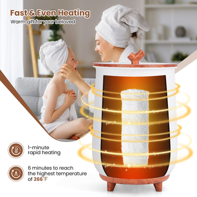 23L Large Luxury Bucket-Style Towel Warmer with Fragrant Disc Holder-Coffee