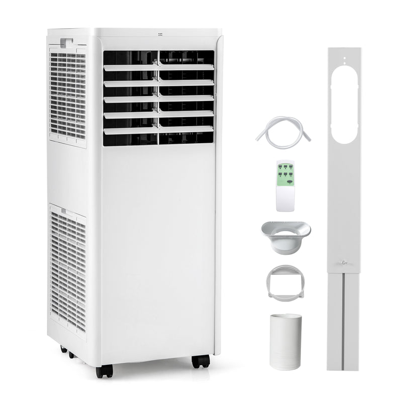 4-in-1 8000 BTU Portable Air Conditioner with Fan and Dehumidifier