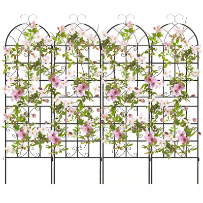 2/4 Pack 71 x 20 Inch Metal Garden Trellis for Climbing Plants-Set of 4