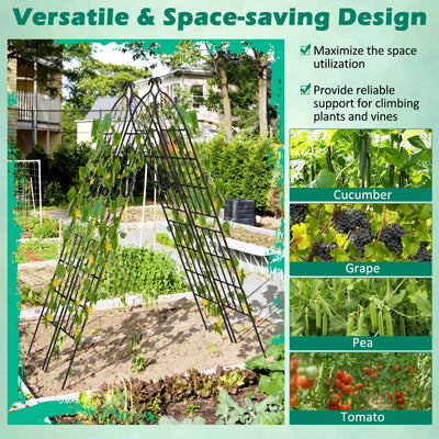 2/4 Pack 71 x 20 Inch Metal Garden Trellis for Climbing Plants-Set of 4