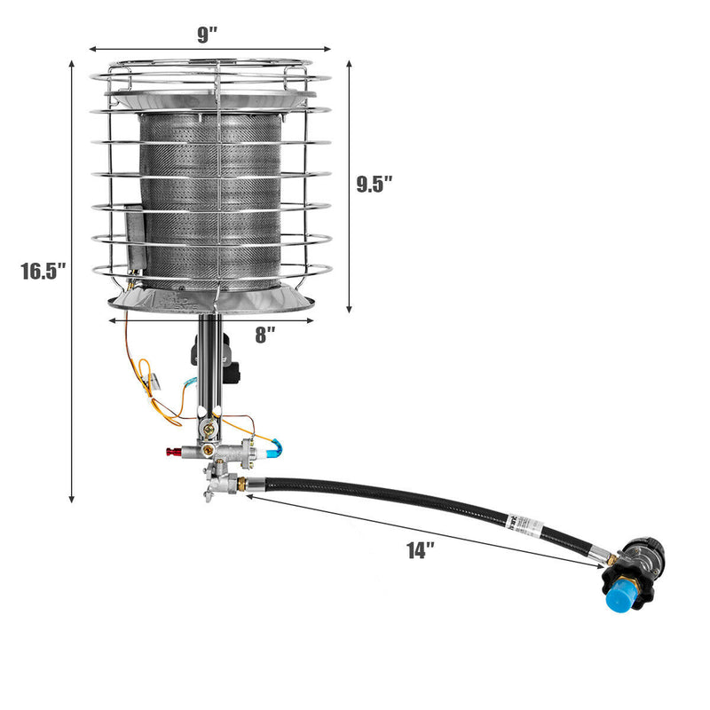 360 Degree Portable Outdoor Camping Tank Top Propane Heater