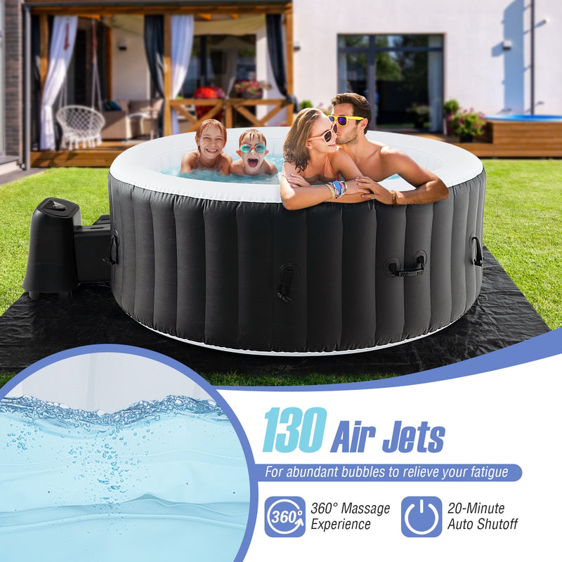 70/80 Inches Round SPA Pool Hottub with 110/130 Air Jets Electric Heater Pump-L