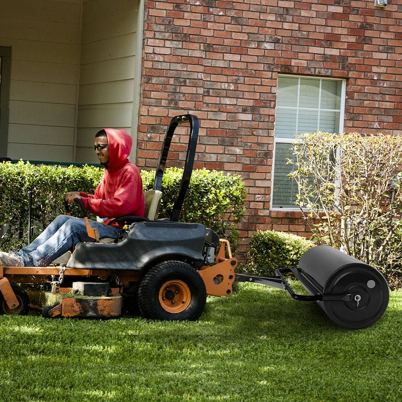 39 Inch Wide Push/Tow Lawn Roller-Black