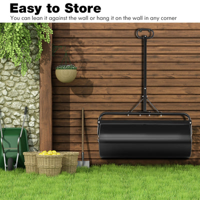 39 Inch Wide Push/Tow Lawn Roller-Black