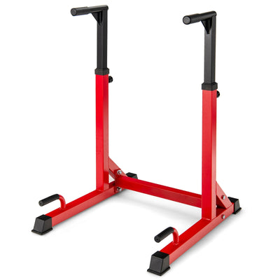 Adjustable Multi-function Dip-up Station for Power Training-Red