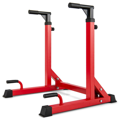 Adjustable Multi-function Dip-up Station for Power Training-Red