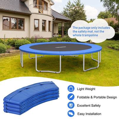 16 Feet Waterproof and Tear-Resistant Universal Trampoline Safety Pad Spring Cover-Blue