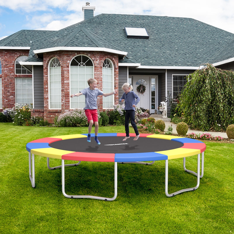 14 Feet Waterproof and Tear-Resistant Universal Trampoline Safety Pad Spring Cover-Multicolor