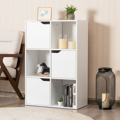 6 Cubes Wood Storage Shelves Organization