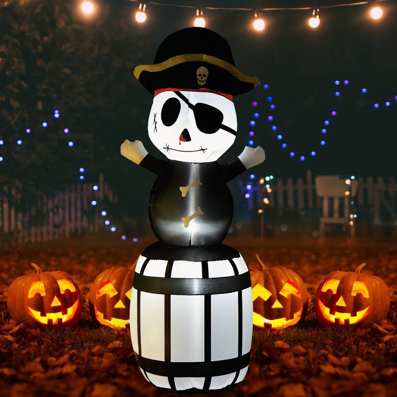 8 Feet Halloween Inflatable Pirate Barrel