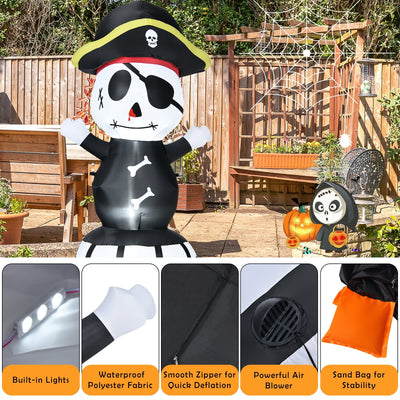 8 Feet Halloween Inflatable Pirate Barrel