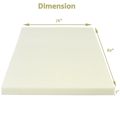 3-Inch Bed Mattress Topper Air Cotton for All Night’s Comfy Soft Mattress Pad-King Size