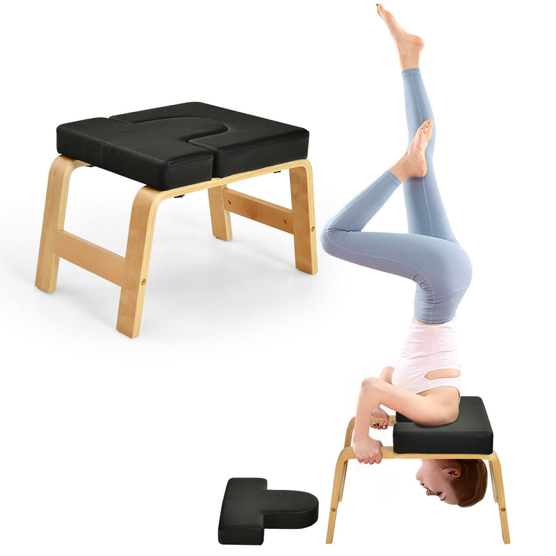 Yoga Headstand Bench for Workout Relieve and Fatigue Body Building-Black