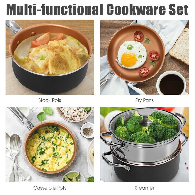 12-Piece Safe Non-stick Cookware Set