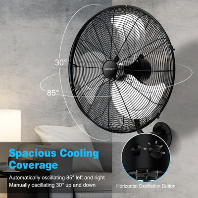 21 Inch 3 Speed Wall Mount Industrial Fan