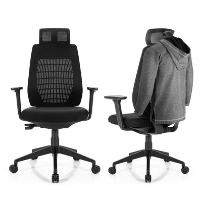 High Back Mesh Office Chair with Clothes Hanger