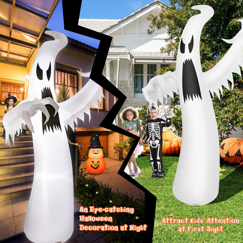 12 Feet Halloween Inflatable Ghost with LED Lights