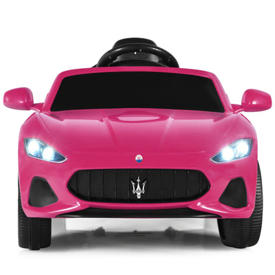 12V Kids Ride-On Car with Remote Control and Lights-Pink