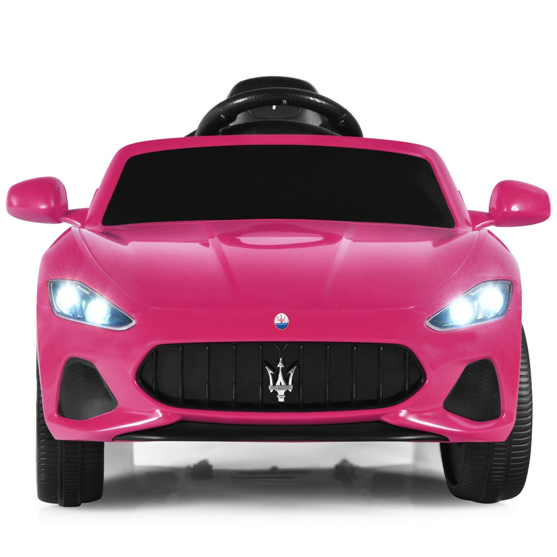 12V Kids Ride-On Car with Remote Control and Lights-Pink