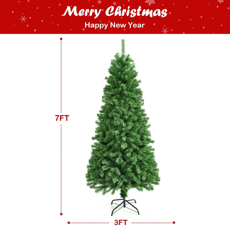 Pre-lit Multi-Colored Fiber Optic Spruce Artificial Christmas Tree-7 ft