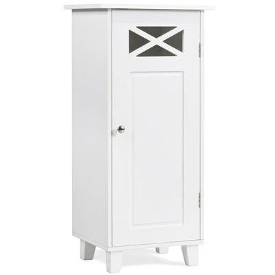 Bathroom Cabinet Free Standing Storage Side Table Organizer-White