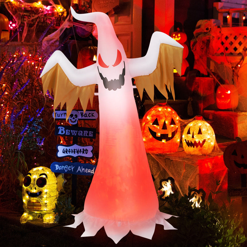 6 Feet Halloween Inflatable Ghost Quick Blow up Halloween Décor with LED Lights