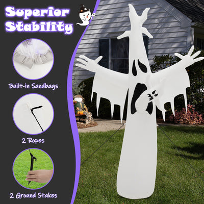 8 Feet Halloween Inflatable Ghost with LED and Waterproof Blower