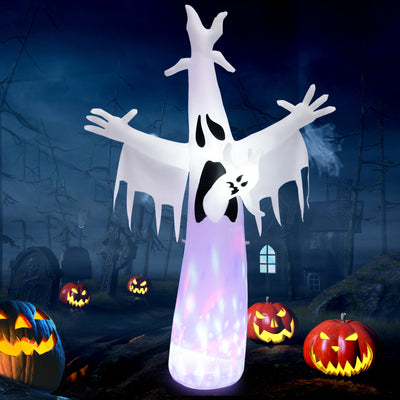 8 Feet Halloween Inflatable Ghost with LED and Waterproof Blower